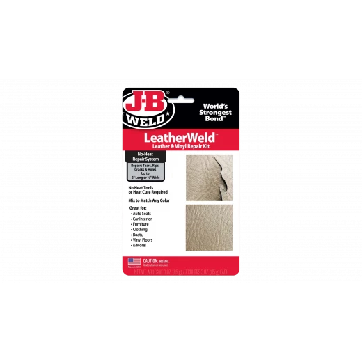 طقم إصلاح الجلد والفينيل LeatherWeld - حل DIY يجف بالهواء للشقوق والتمزقات طقم إصلاح الجلد والفينيل LeatherWeld - حل DIY يجف بالهواء للشقوق والتمزقات