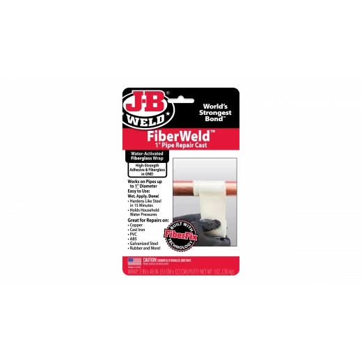 طقم إصلاح الأنابيب FiberWeld 1" - غلاف من الألياف الزجاجية ومعجون إيبوكسي للسباكة والري طقم إصلاح الأنابيب FiberWeld 1" - غلاف من الألياف الزجاجية ومعجون إيبوكسي للسباكة والري