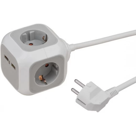 وصلة كهرباء بريننستوهل ALEA-Power بأربع مخارج ومنافذ USB – سلك بطول 1.4 متر وصلة كهرباء بريننستوهل ALEA-Power بأربع مخارج ومنافذ USB – سلك بطول 1.4 متر
