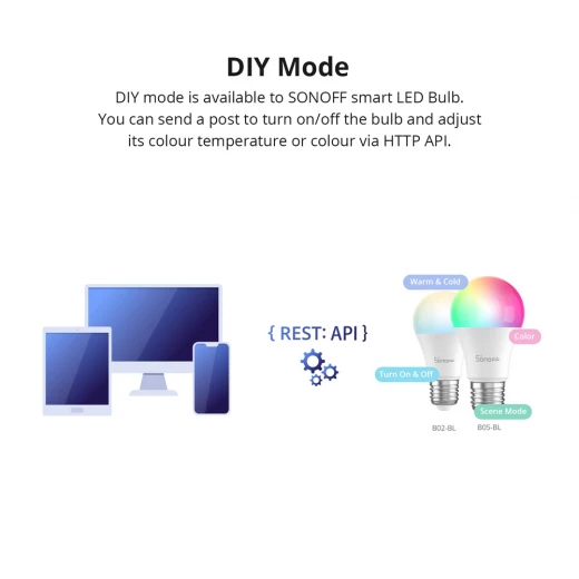 لمبة SONOFF الذكية RGB LED E27 - واي فاي، تحكم صوتي وتطبيقات - سونوف - Image 10