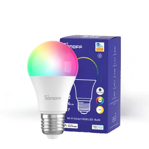 لمبة SONOFF الذكية RGB LED E27 - واي فاي، تحكم صوتي وتطبيقات لمبة SONOFF الذكية RGB LED E27 - واي فاي، تحكم صوتي وتطبيقات