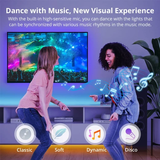 شرائط إضاءة LED ذكية SONOFF L3 RGB 5M - تحكم صوتي، مزامنة الموسيقى - سونوف - Image 4
