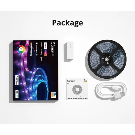 شريط إضاءة LED ذكي SONOFF L3 Pro RGBIC 5M - ألوان متعددة، مزامنة الموسيقى، التحكم الصوتي - سونوف - Image 12
