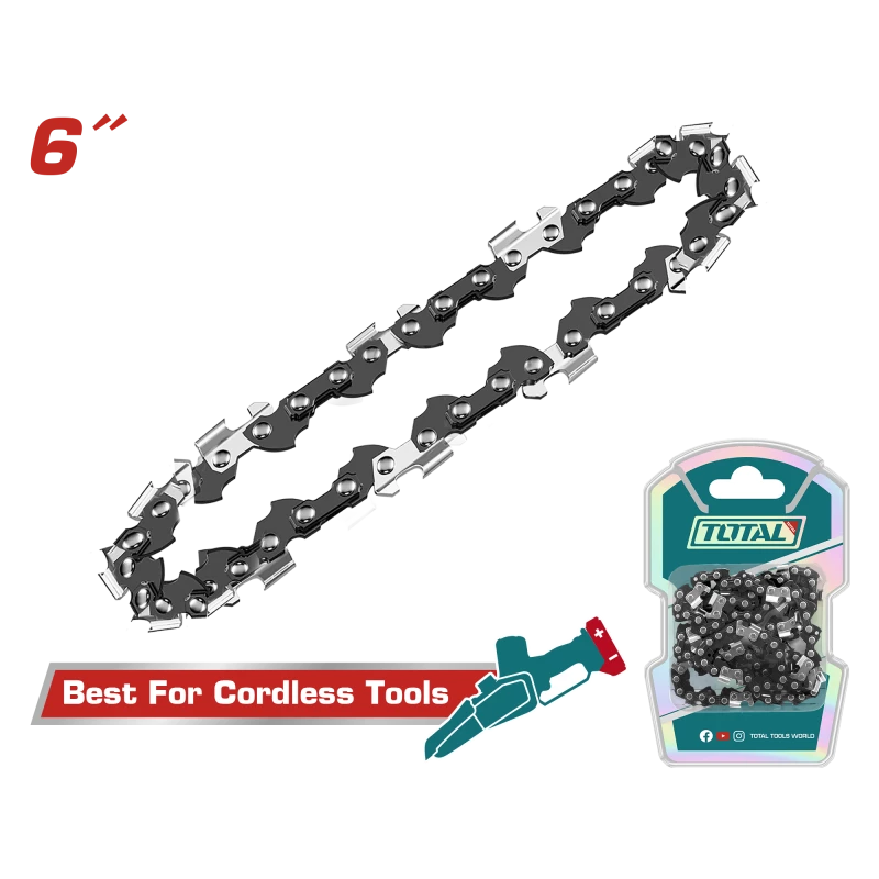 جنزير منشار 6إنش - مقاس 1/4" وسمك 0.043"، 38 رابط من توتال (TGTSC50601) - توتال