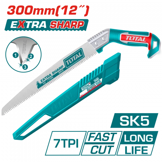 TOTAL Pruning Saw 300mm (12) – Ideal for Precise and Easy Tree and Branch Trimming TOTAL Pruning Saw 300mm (12) – Ideal for Precise and Easy Tree and Branch Trimming