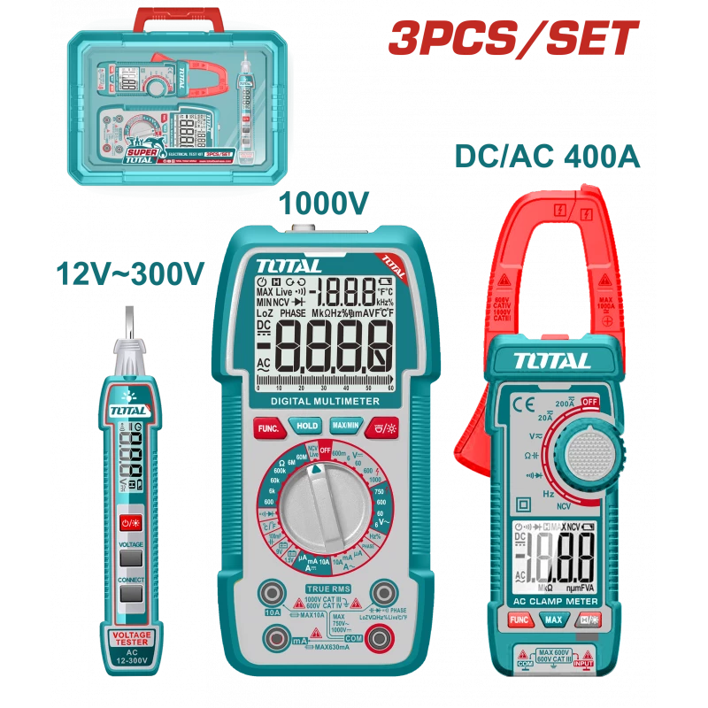 TOTAL 3PCs Electrical Test Kit (TOS24067) - Total