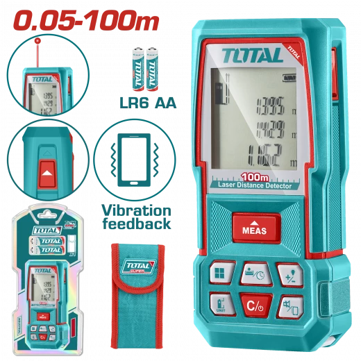 TOTAL Laser Distance Detector 0.05-100m (TMT51036) TOTAL Laser Distance Detector 0.05-100m (TMT51036)