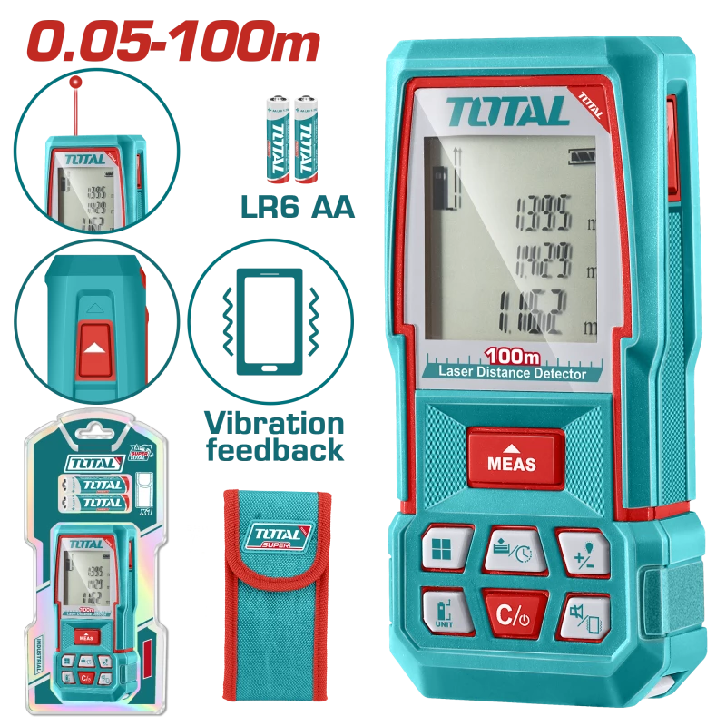 TOTAL Laser Distance Detector 0.05-100m (TMT51036) - Total