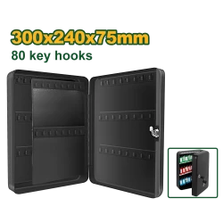 JADEVER Key Cabinet 80 Key Capacity Steel Wall/Floor Mount Security