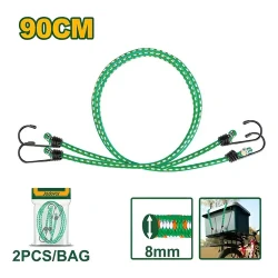 Jadever Bungee Cords 90cm × 8mm – 2 Pack, Green | Elastic Tie Down Cords for Securing Luggage, Loads & General Use