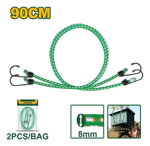 Jadever Bungee Cords 90cm × 8mm – 2 Pack, Green | Elastic Tie Down Cords for Securing Luggage, Loads & General Use Jadever Bungee Cords 90cm × 8mm – 2 Pack, Green | Elastic Tie Down Cords for Securing Luggage, Loads & General Use