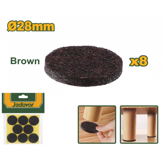 مجموعة وسادات لاصقة ذاتية من Jadever، 8 قطع، قطر 28 مم، سمك 3 مم مجموعة وسادات لاصقة ذاتية من Jadever، 8 قطع، قطر 28 مم، سمك 3 مم