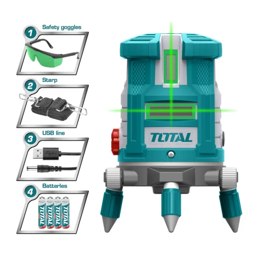Total Self-Leveling Line Laser precise alignment tool for leveling, tiling, and construction tasks Total Self-Leveling Line Laser precise alignment tool for leveling, tiling, and construction tasks