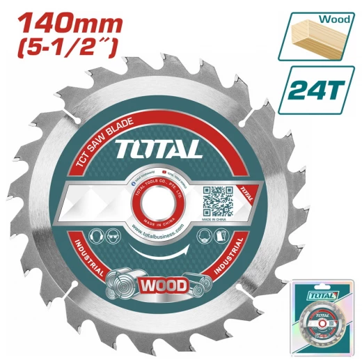شفرة منشار TCT من TOTAL مقاس 140 مم (5-1/2 بوصة) 24 سن (TAC232241) شفرة منشار TCT من TOTAL مقاس 140 مم (5-1/2 بوصة) 24 سن (TAC232241)