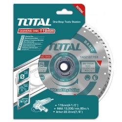 Total Closed-Type Stone Cutting Disc – 5 (125×22mm) – Precision Disc for Marble and Ceramic – Model: TAC2131253