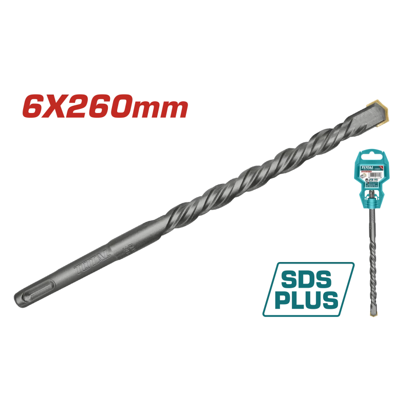 ريشة حفر حجر SDS Plus كبس - 6x260ملم من توتال (TAC310604) - توتال