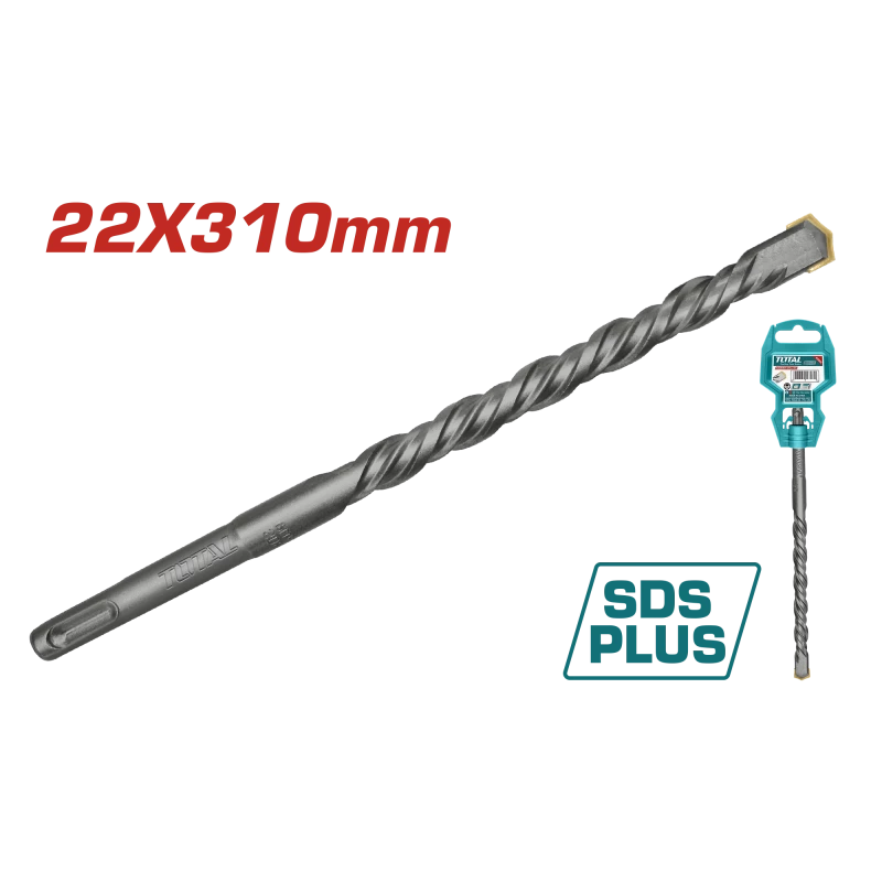 ريشة حفر حجر SDS Plus كبس – 22x310ملم من توتال (TAC312204) - توتال