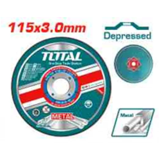 قرص قطع معدن كاشط غائر TOTAL 115*3.0 مم - 4 بوصة (TAC2211152) قرص قطع معدن كاشط غائر TOTAL 115*3.0 مم - 4 بوصة (TAC2211152)