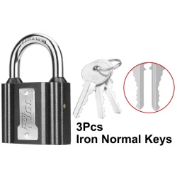 TOTAL 38mm Iron Padlock, Heavy-Duty Security Lock with Hardened Steel Shackle and Multiple Keys for Reliable Protection