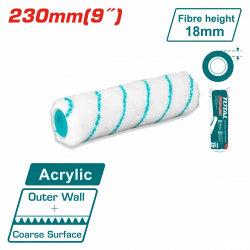 Total 9-Inch Paint Roller Cover for Outer Walls – Durable and Smooth Finish Roller