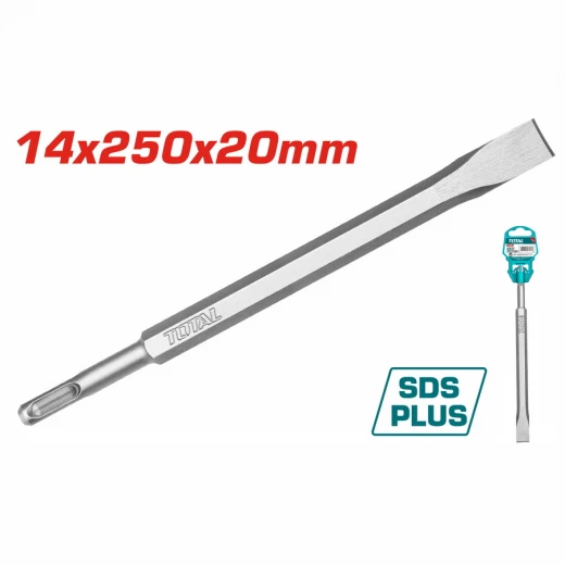إزميل توتال SDS-PLUS 14x250x20 مم إزميل توتال SDS-PLUS 14x250x20 مم