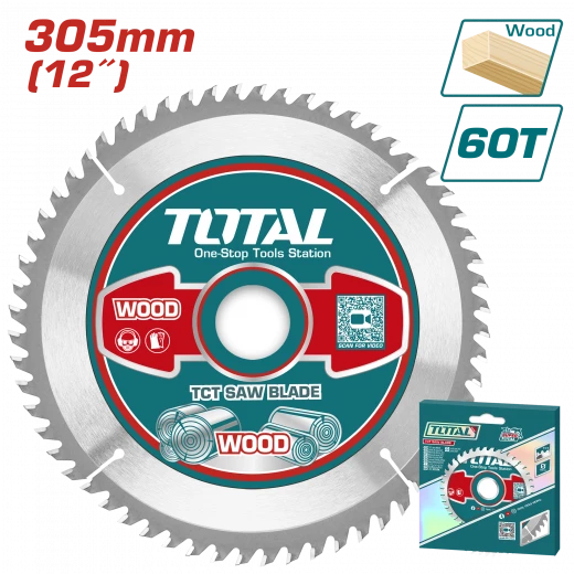 اسطوانة قص خشب 305مم 12 إنش 60 سن TCT من توتال (TAC231923) اسطوانة قص خشب 305مم 12 إنش 60 سن TCT من توتال (TAC231923)