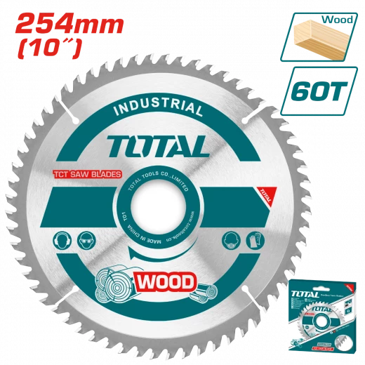 شفرة منشار TOTAL TCT للخشب 254 مم - 10 بوصة | 60 سن (TAC231723) شفرة منشار TOTAL TCT للخشب 254 مم - 10 بوصة | 60 سن (TAC231723)