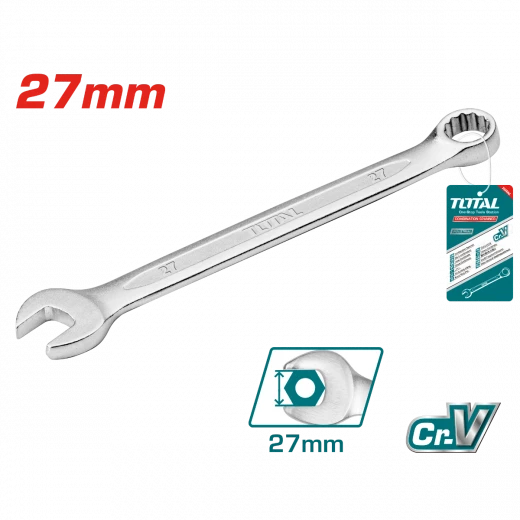 Total 27mm Ratchet Spanner (TCSPA271), Durable, Ergonomic Wrench for Fast and Efficient Tightening in Automotive and Maintenance Work Total 27mm Ratchet Spanner (TCSPA271), Durable, Ergonomic Wrench for Fast and Efficient Tightening in Automotive and Maintenance Work