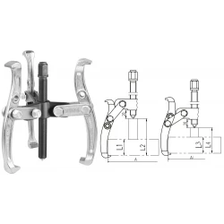 Total Three Jaws Puller 4" – Heavy-Duty 3-Jaw Design for Automotive and Mechanical Repair