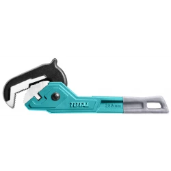 Total 10-inch Rabbit Pipe Wrench Adjustable Pipe Wrench with Built-in Rabbit System for Quick Tightening and Loosening, Comfortable and Durable Handle for Home and Light Commercial Plumbing