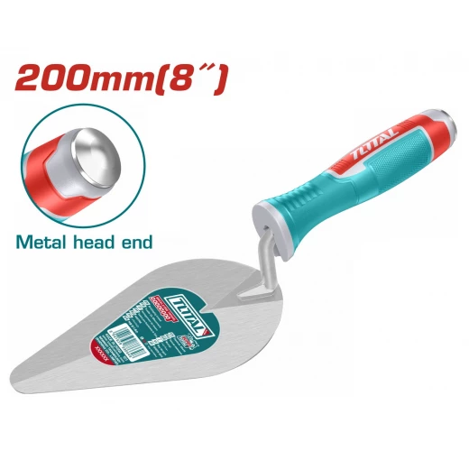 TOTAL Bricklaying Trowel with Plastic Handle, 200mm (8 inch) – Durable Masonry Trowel for Mortar Application and Bricklaying TOTAL Bricklaying Trowel with Plastic Handle, 200mm (8 inch) – Durable Masonry Trowel for Mortar Application and Bricklaying
