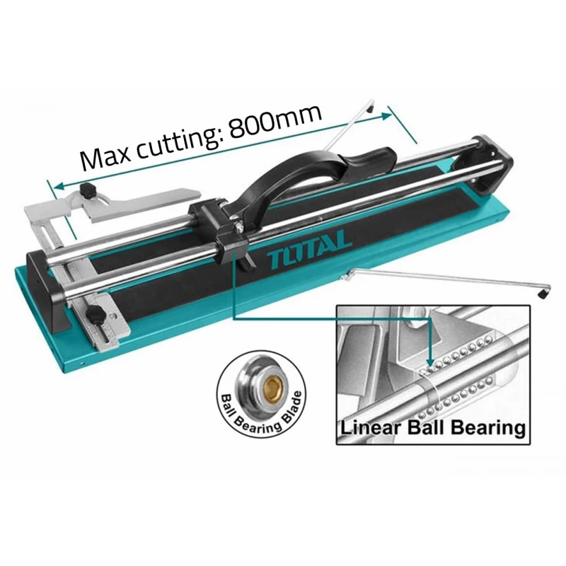 TOTAL Manual Tile Cutter 800mm – Durable Design for Smooth and Precise Tile Cutting (THT578004) - Total