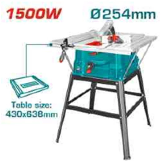 TOTAL Table Saw 254mm (10") Blade, 430x638mm Table (TS5152543) TOTAL Table Saw 254mm (10") Blade, 430x638mm Table (TS5152543)
