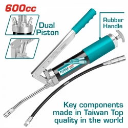 TOTAL Dual Piston Grease Gun 600cc (THT111062) – Heavy-Duty Grease Gun for Efficient Lubrication