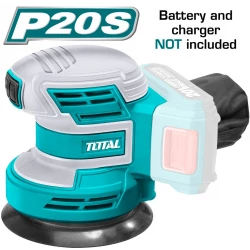 TROSLI2001 20V ليثيوم أيون ساندر مداري عشوائي - لاسلكي، صنفرة قوية من توتال