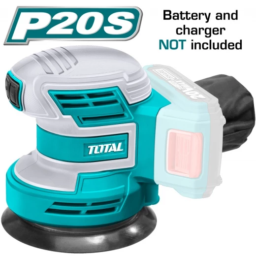 Total TROSLI2001 20V Li-ion Random Orbit Sander - Cordless, Powerful Sanding