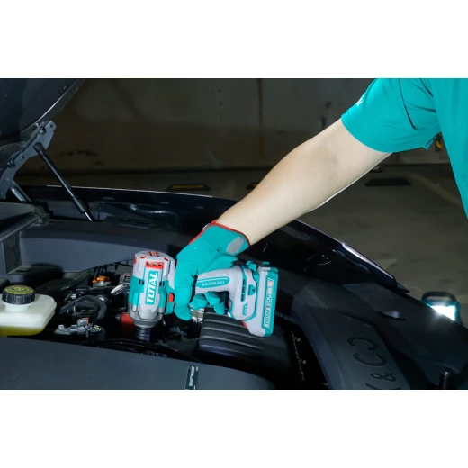 TOTAL 2 Pcs Combo Kit 20V Brushless Impact Drill & Impact Wrench with 2 Batteries TCKLI20286 - Total - Image 3