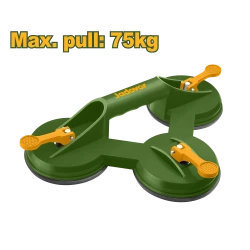 Jadever Three Claw Glass Suction Cup 75kg Lift Capacity - Heavy-Duty Handle