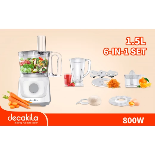 محضرة طعام 6 في 1 | 800واط من ديكاكيلا (KEMG023W) محضرة طعام 6 في 1 | 800واط من ديكاكيلا (KEMG023W)