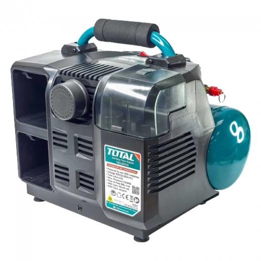 ضاغط هواء لاسلكي بسعة 60 لتر, يعمل ببطاريتين ليثيوم أيون 20V×2 (40V)، قوي ومحمول لنفخ الإطارات وتشغيل أدوات الهواء والتنظيف من توتال - توتال - Image 8