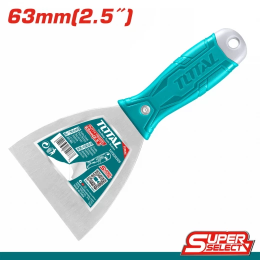 TOTAL Putty Trowel 63mm (2.5 inch), Durable Carbon Steel Blade with Ergonomic Handle for Smooth Application TOTAL Putty Trowel 63mm (2.5 inch), Durable Carbon Steel Blade with Ergonomic Handle for Smooth Application