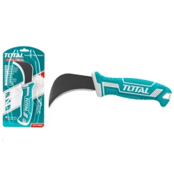 TOTAL Hook Knife 180mm Carpet Linoleum Cutter Durable Blade Ergonomic Handle Flooring Tool