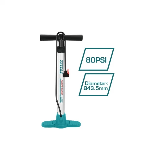 مضخة يدوية توتال 80 PSI – مضخة محمولة وخفيفة الوزن لتضخيم الاطارات والكرات الرياضية مضخة يدوية توتال 80 PSI – مضخة محمولة وخفيفة الوزن لتضخيم الاطارات والكرات الرياضية