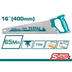 Total Hand Saw 400mm 16 inch sharp durable saw for wood cutting ideal for carpentry and home projects