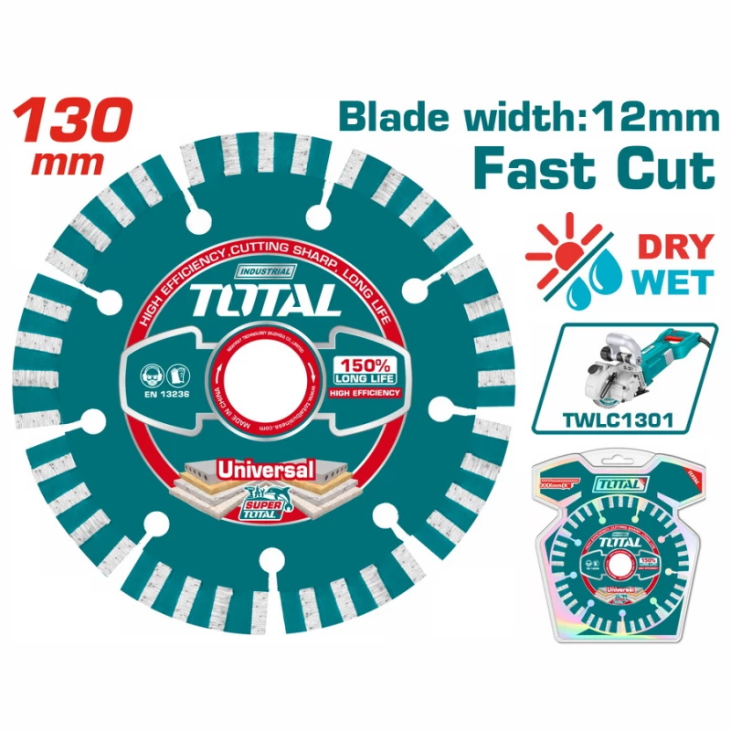 قرص قطع ماسي جاف TOTAL Φ-130 مم × 20 مم - توتال