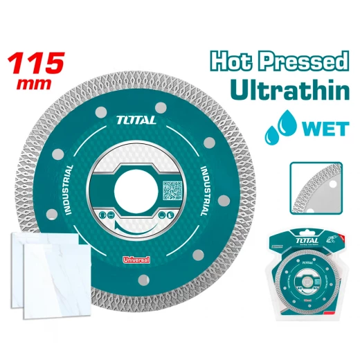 قرص ماسي فائق النحافة للقص الجاف والرطب – مقاس 4.5 إنش (115 مم) بسمك 0.8 مم – TAC2181151HT – من توتال قرص ماسي فائق النحافة للقص الجاف والرطب – مقاس 4.5 إنش (115 مم) بسمك 0.8 مم – TAC2181151HT – من توتال