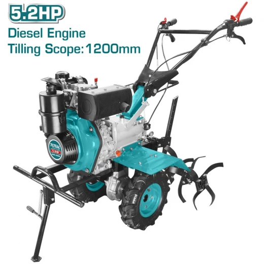 محراة ديزل TDC12001 ,محرك 247cc بقوة 5.2 حصان، عرض حرث 80 سم لتحضير التربة بسرعة وكفاءة من توتال محراة ديزل TDC12001 ,محرك 247cc بقوة 5.2 حصان، عرض حرث 80 سم لتحضير التربة بسرعة وكفاءة من توتال