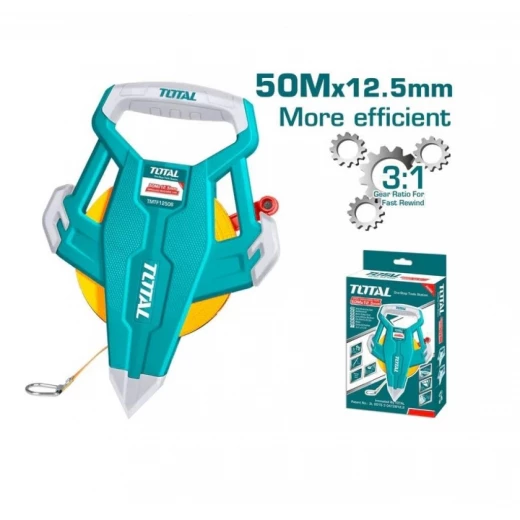 TMTF13506 Fiberglass Measuring Tape 50M for Construction & DIY Projects TMTF13506 Fiberglass Measuring Tape 50M for Construction & DIY Projects