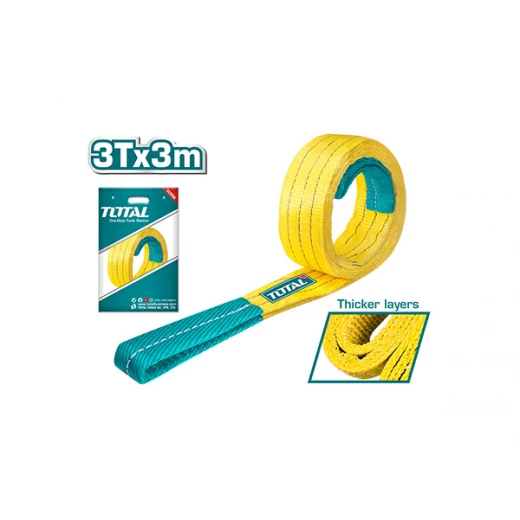 حزام رفع 3 متر, سعة 3 طن, حزام بوليستر قوي لرفع المعدات والآلات والمواد,مقاوم للتآكل ولا يسبب خدوش من توتال حزام رفع 3 متر, سعة 3 طن, حزام بوليستر قوي لرفع المعدات والآلات والمواد,مقاوم للتآكل ولا يسبب خدوش من توتال