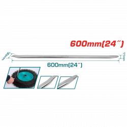 TOTAL Lavatory Wrench 600mm (THT46001), Carbon Steel, Chrome Plated, Forged & Heat-Treated, Heavy-Duty Plumbing Tool